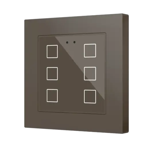 [ZEZVIFR55X6M] Zennio Flat RGB 55 X6 (Moka)