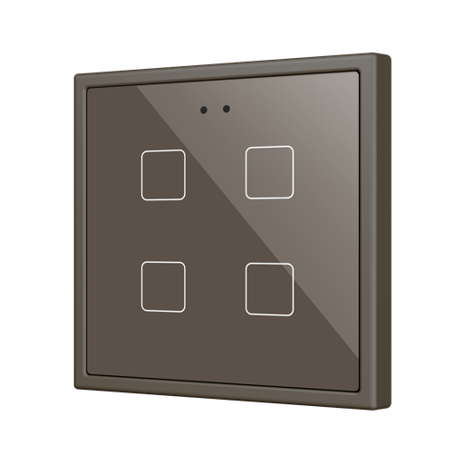 [ZEZVIFR70X4M] Zennio Flat RGB 70 X4 (Moka)