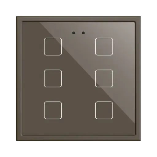 [ZEZVIFR70X6M] Zennio Flat RGB 70 X6 (Moka)