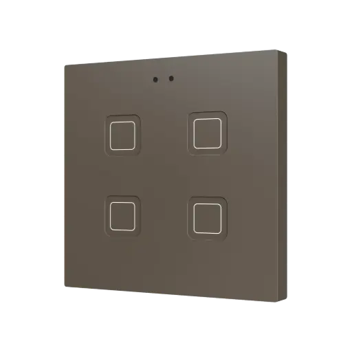 [ZEZVITR4M] Zennio Tecla RGB 4 (Mokka)