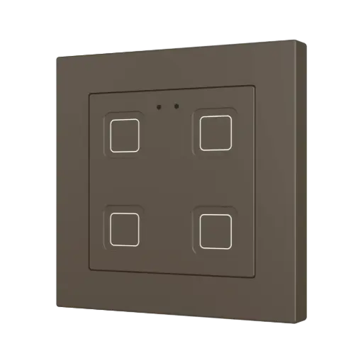 [ZEZVITR55X4M] Zennio Tecla RGB 55 X4 (Moka)