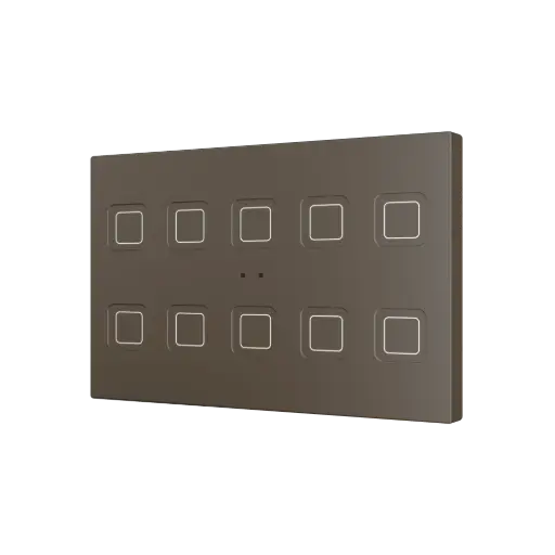 [ZEZVITRXL10M] Zennio Tecla RGB XL X10 (Moka)