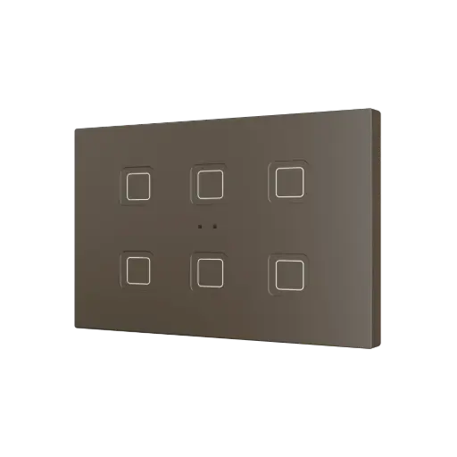 [ZEZVITRXL6M] Zennio Tecla RGB XL X6 (Moka)