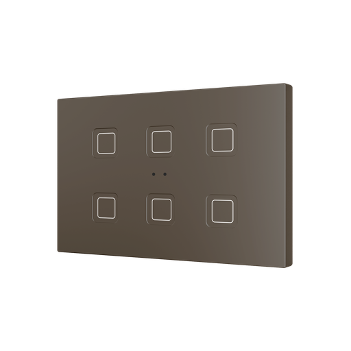 [ZEZVITRXL6M] Zennio Tecla RGB XL X6 (Moka)