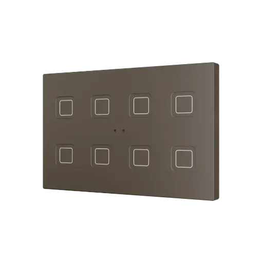 [ZEZVITRXL8M] Zennio Tecla RGB XL X8 (Moka)