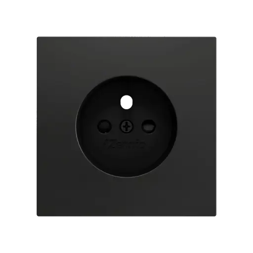 [ZEZS70CTFSA] Zennio ZS70 - Centraalplaat voor penaarde stopcontact met schroeven ZE8300005 (Antraciet)