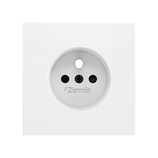 [ZEZS70CTFSMW] Zennio ZS70 - Cache pour prise avec broche de terre à vis ZE8300005 (Blanc mat)