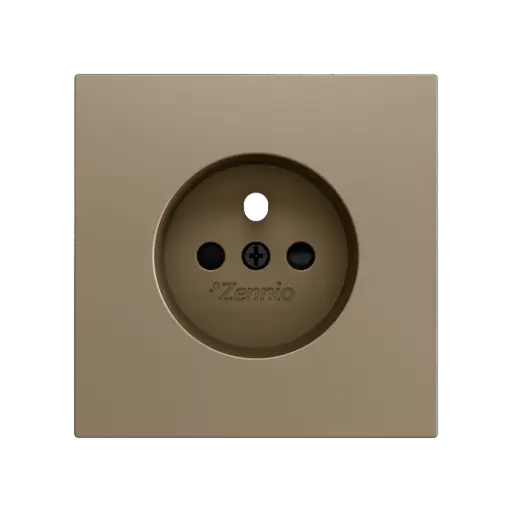 [ZEZS70CTFSC] Zennio ZS70 - Centraalplaat voor penaarde stopcontact met schroeven ZE8300005 (Champagne)