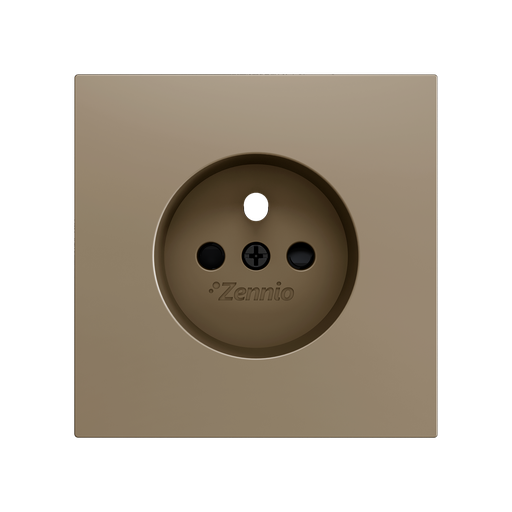 [ZEZS70CTFSC] Zennio ZS70 - Centraalplaat voor penaarde stopcontact met schroeven ZE8300005 (Champagne)