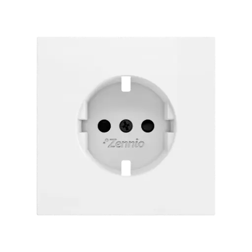 [ZEZS70CTSCSMW] Zennio ZS70 - Centraalplaat voor schuko stopcontact met schroeven ZE8300003 (Mat wit)