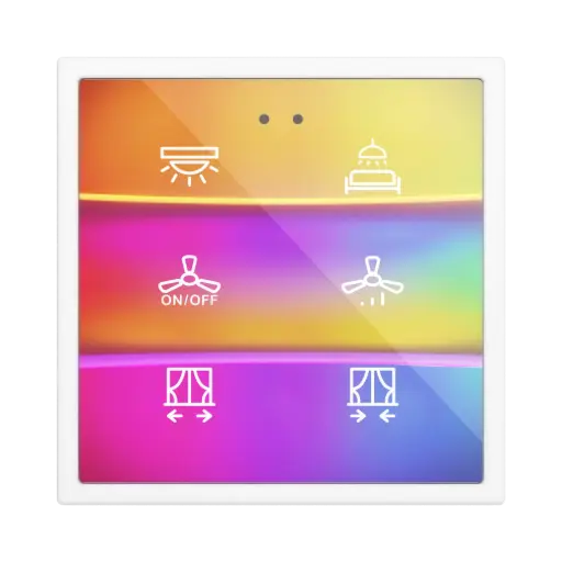 [ZEZVIFR70X6C360] Zennio Flat RGB 70 X6 (Custom 360°)