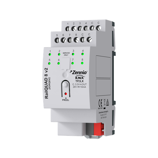 [ZEZIORQ8V2] Zennio RailQuad8 v2