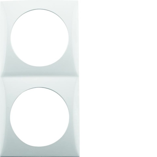 [BH918262519] Berker Integro Flow - 2-v afdekraam (Glanzend polarwit) - VPE=2