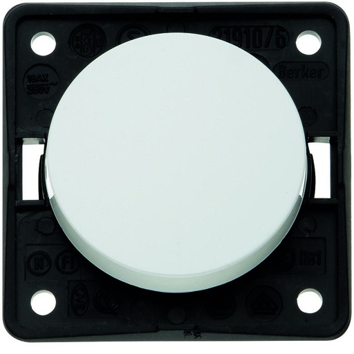 [BH936512509] Berker Integro Flow/Pure - Interrupteur à bascule 2 pôles ON/OFF (Blanc polaire brillant) - UE=10