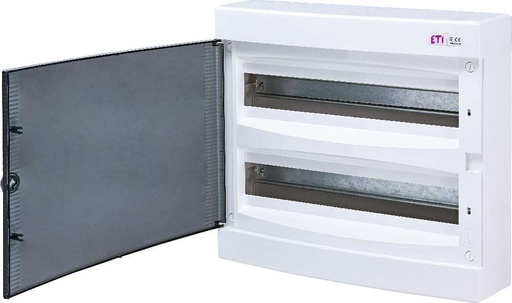 [ET1101081] ETI DIDO - Opbouwverdeelkast ECT2x18PT (Transparante deur)