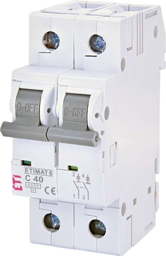 [ET2143520] ETI Etimat 6 - Disjoncteur C 2p 6kA 40A