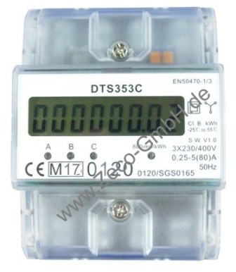 [SE420353] Schell Compteur kWh 3F DHZ3 - 80A modulaire/LCD - MID calibré