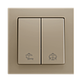 Zennio ZS55 - Soft drukknop - dubbel 2-v (Champagne - Custom) - vanaf 100 stuks
