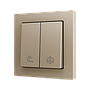 Zennio ZS55 - Soft drukknop - dubbel 2-v (Champagne - Custom) - vanaf 100 stuks